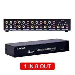 1 in 8 Out Audio Video Splitter