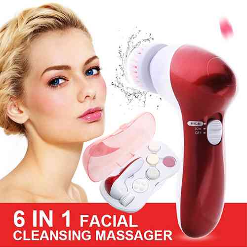 6 in 1 Electric Face Massager Cleaning Brush