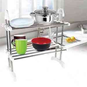 Stainless Steel 2 Layer Dish Rack Kitchen & Dining DEALhub.lk
