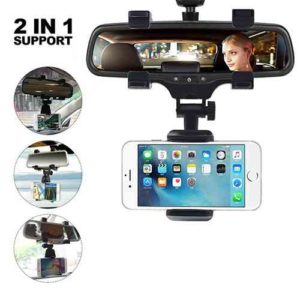Car Rearview Mirror Mount Stand Holder Cradle For Phone Car Care Accessories DEALhub.lk