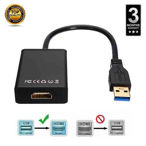 USB to HDMI Converter 1080P HDMI-compatible Adapter