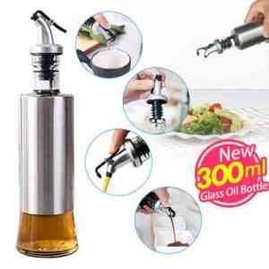 Glass Oil Dispenser Bottle 300ml Leak-Proof Cooking Oil Container Kitchen & Dining DEALhub.lk