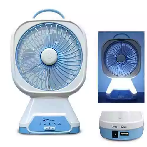 Aiko Rechargeable Fan with Light AS-722L @ido.lk