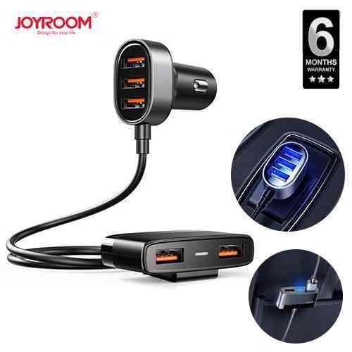 Joyroom 5 USB Multi Port Car Charger@ ido.lk