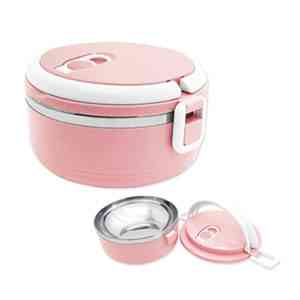 1 Layer Stainless Steel Thermal Insulated Lunch Box Round @ ido.lk