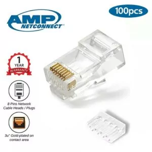 CAT6 Network Cable Connector AMP Tyco RJ45 Network Clip@ ido.lk