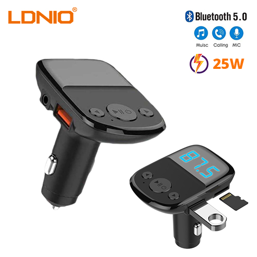 LDNIO 25W Fast charging Car charger with FM Transmitter C706Q Car Care Accessories DEALhub.lk