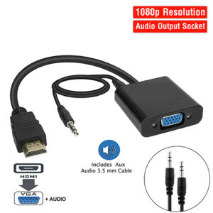 HDMI to VGA Converter with Audio Computer Accessories DEALhub.lk