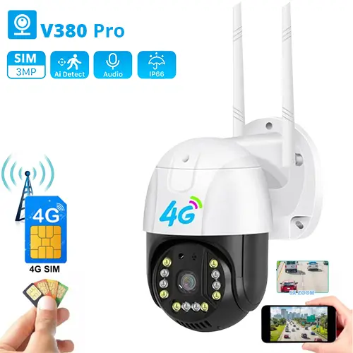 4G SIM CCTV PTZ Camera 3MP V380 Pro Outdoor Camera: Buy 4G SIM CCTV PTZ Camera Sri Lanka | ido.lk