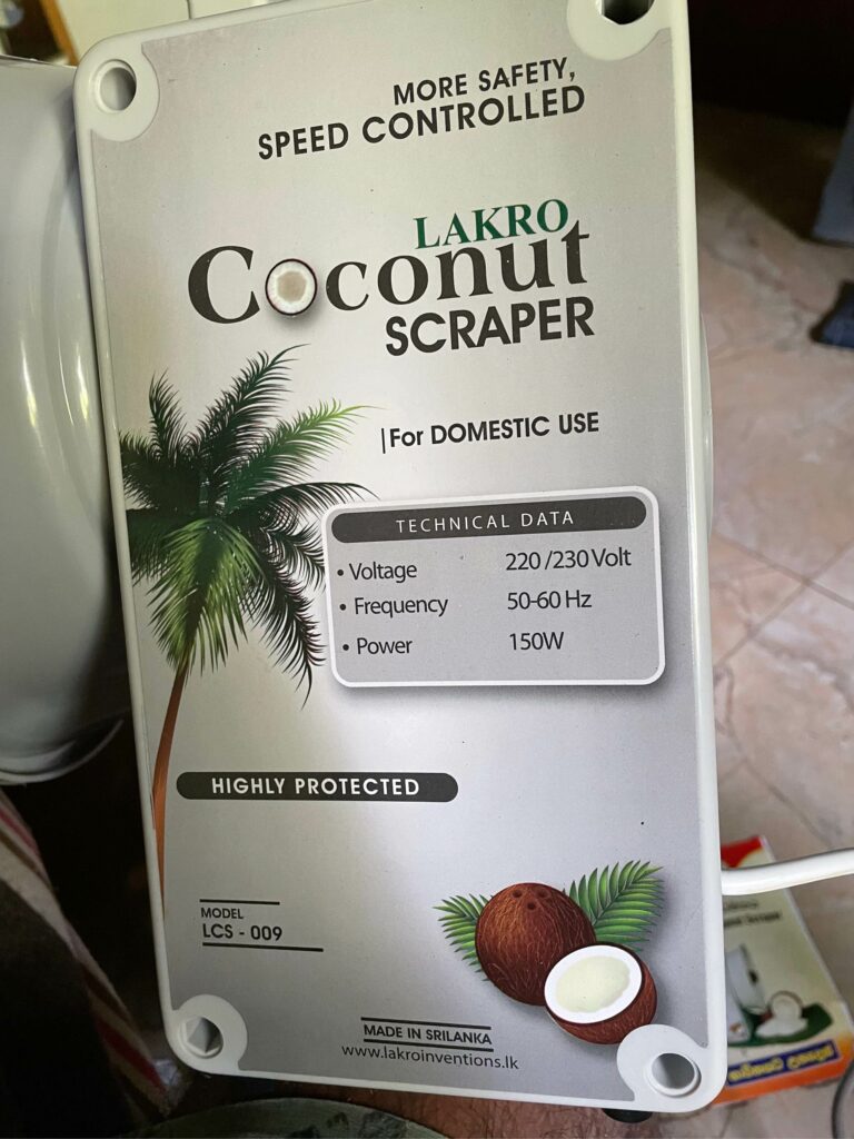 Coconut Scraper Heavy Duty 220-230V sri Lanka Grater 