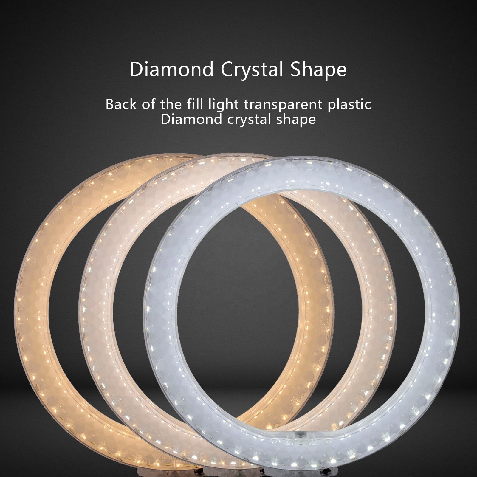 RGB Diamond Crystal Ring Light with Stand 12