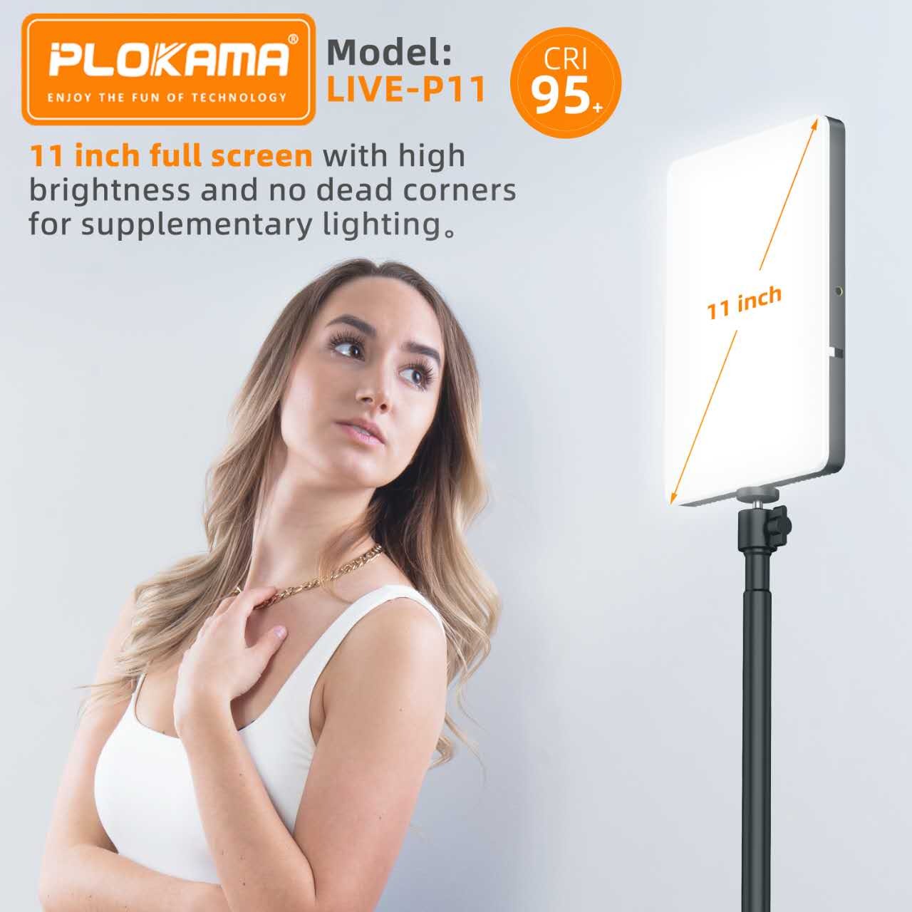 LED Fill Light Panel Video Light with Stand Plokama LIVE-P11 in Sri Lanka | ido.lk