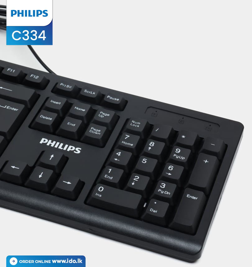 Philips C334 Wired Keyboard and Mouse Combo Sri lanka@ ido.lk