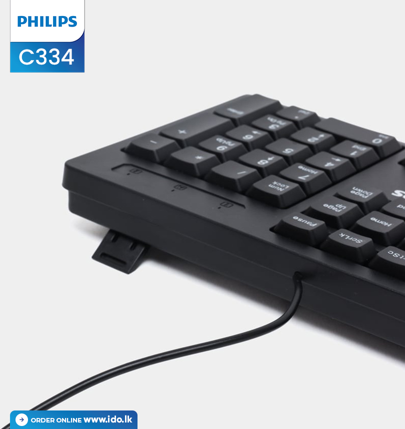Philips C334 Wired Keyboard and Mouse Combo@ ido.lk