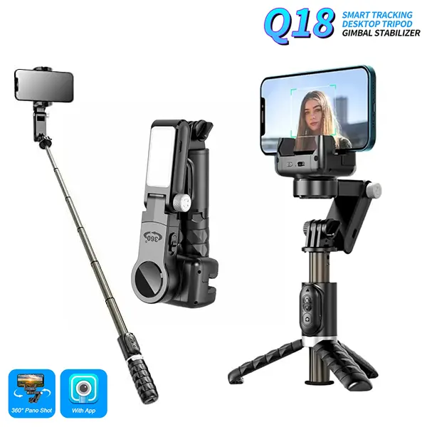 Q18 Gimbal Stabilizer Selfie Stick Tripod @ido.lk