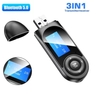 Visible Bluetooth Receiver Transmitter Adapter with Display@ido.lk